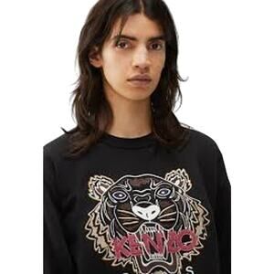 NWT Kenzo Paris Varsity Pullover Sweatshirt Size Medium Embroidered Tiger $395